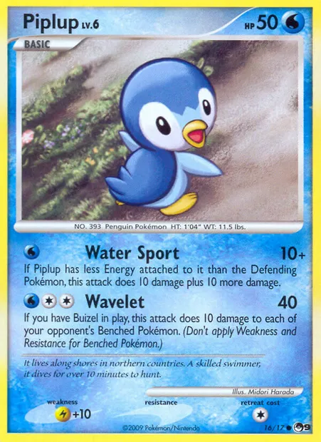 Piplup, Pokémon card P9 16 — POP Series 9 set