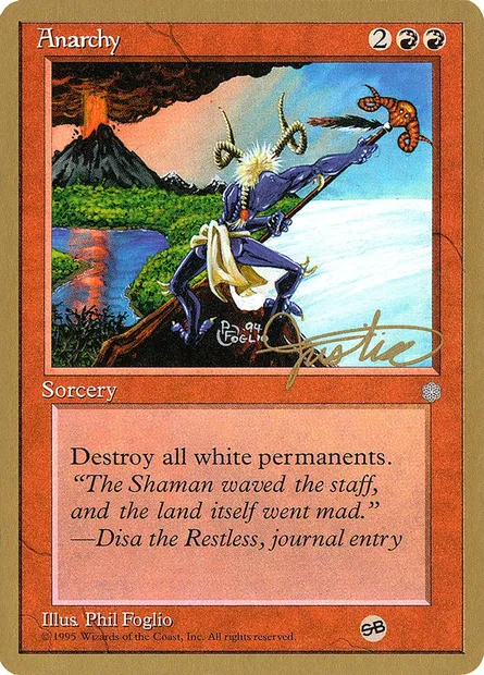 Anarchie, carte Magic PTC mj49sb — extension Pro Tour Collector Set