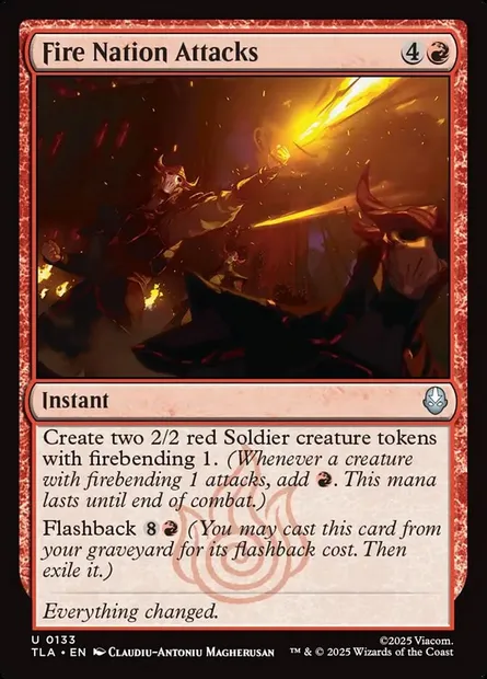 Fire Nation Attacks, Magic card TLA 133 — Avatar: The Last Airbender set