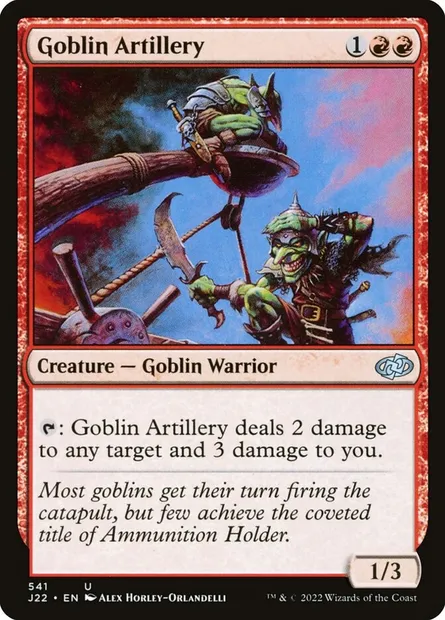 Goblin Artillery, Magic card J22 541 — Jumpstart 2022 set