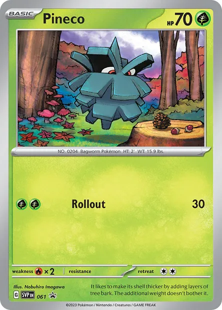 Pineco, Pokémon card PR-SV 061 — SVP Black Star Promos set
