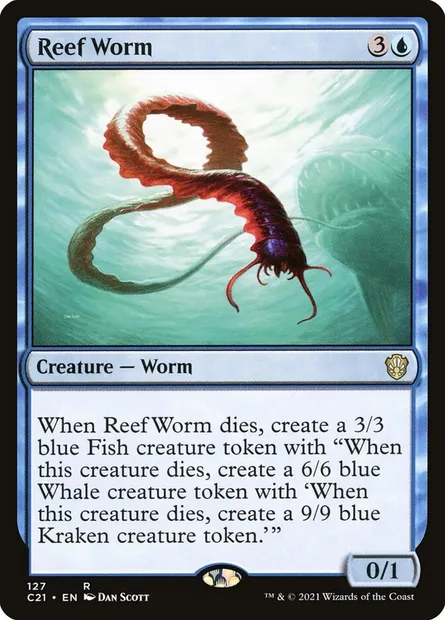 Reef Worm, Magic card C21 127 — Commander 2021 set