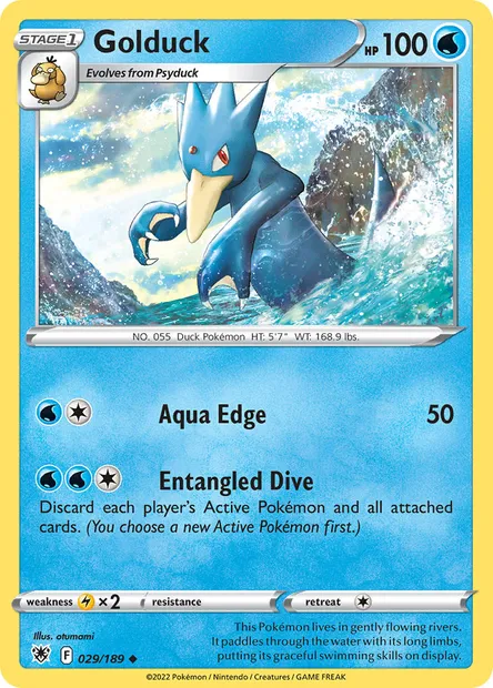 Golduck, Pokémon card ASR 029 — Astral Radiance set