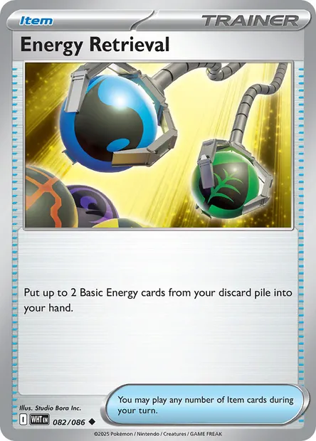 Energy Retrieval, Pokémon card WHT 082 — White Flare set