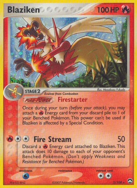 Blaziken, Pokémon card PK 5 — Power Keepers set