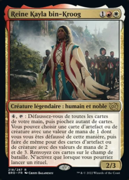 Reine Kayla bin-Kroog, carte Magic BRO 218 — extension La Guerre Fratricide