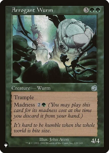 Arrogant Wurm, Magic card PLST TOR-120 — The List set