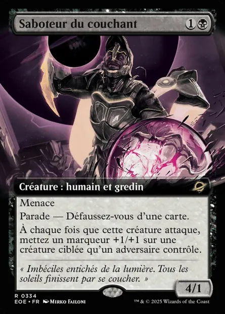 Saboteur du couchant, carte Magic EOE 334 — extension Edge of Eternities