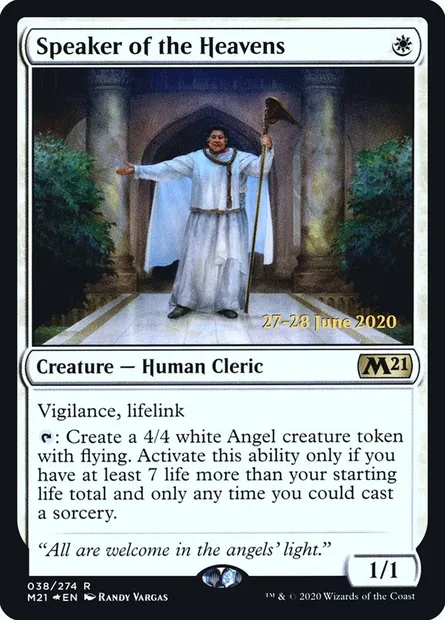 Orateur des Cieux, carte Magic PM21 38s — extension Core Set 2021 Promos