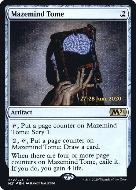 Mazemind Tome, Magic card PM21 232s — Core Set 2021 Promos set