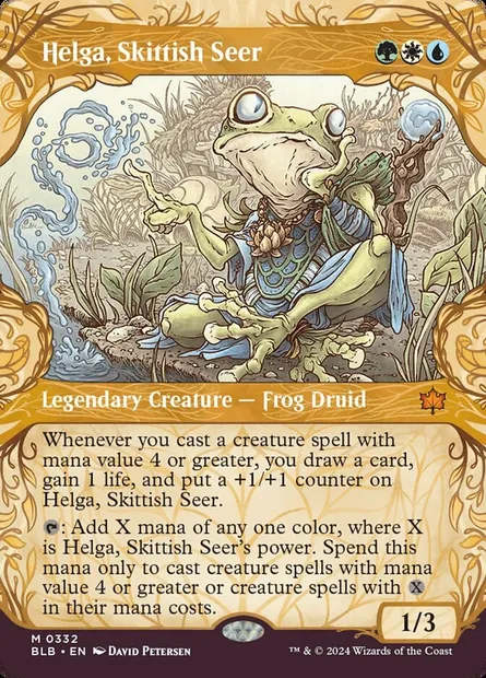 Helga, Skittish Seer, Magic card BLB 332 — Bloomburrow set
