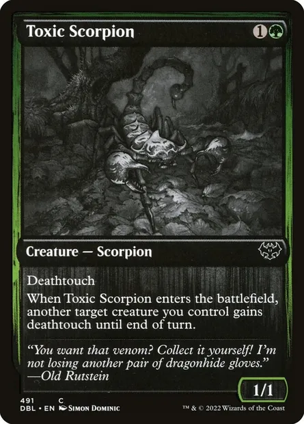 Scorpion toxique, carte Magic DBL 491 — extension Innistrad : Double Programme