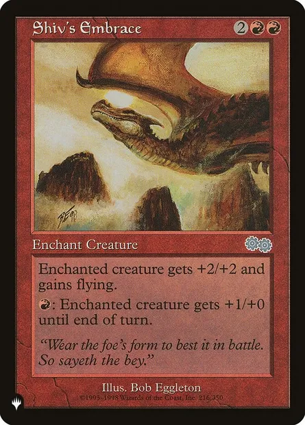 Shiv's Embrace, Magic card PLST USG-216 — The List set