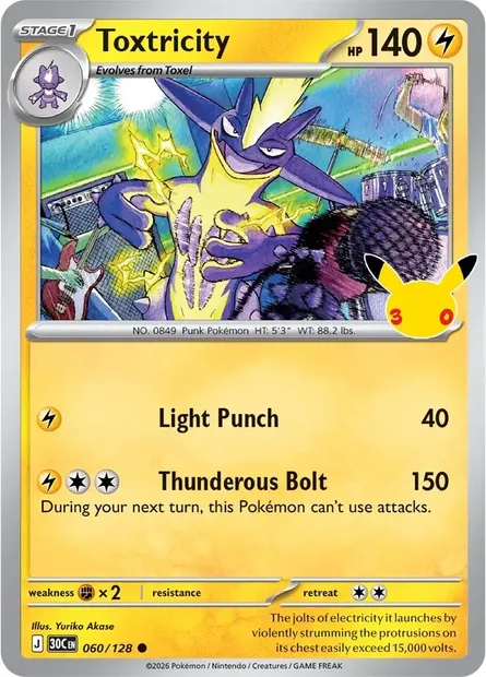 Toxtricity, Pokémon card 30C 060 — 30th Celebration set