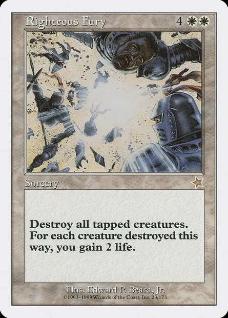 Righteous Fury, Magic card S99 23 — Starter 1999 set