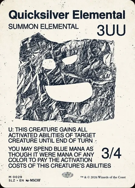 Quicksilver Elemental, Magic card SLZ 29 — The Zeta Set set