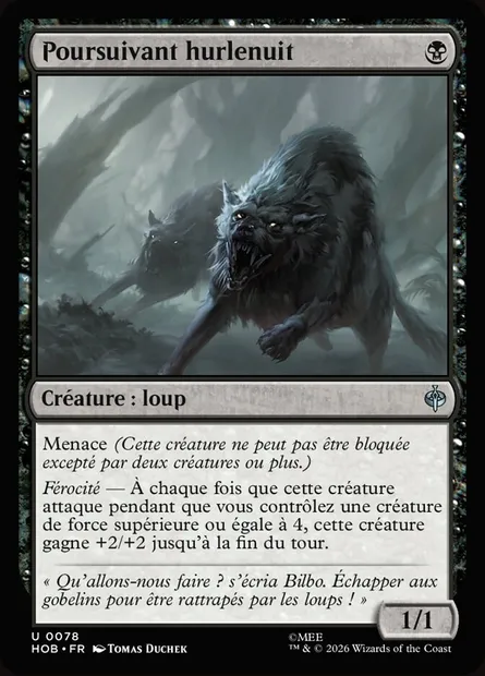 Poursuivant hurlenuit, carte Magic HOB 78 — extension The Hobbit
