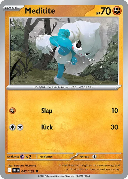 Meditite, Pokémon card TEF 082 — Temporal Forces set