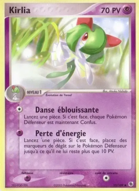 Kirlia, carte Pokémon RS 35 — extension EX Rubis & Saphir