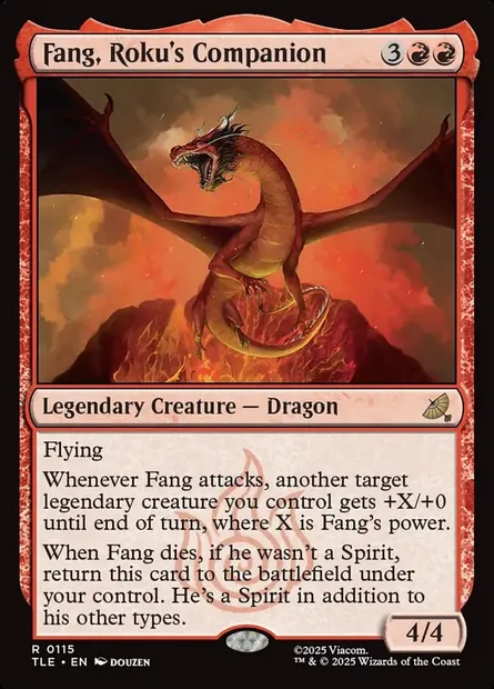 Fang, Roku's Companion, Magic card TLE 115 — Avatar: The Last Airbender Eternal set