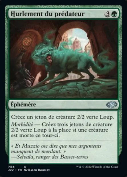 Hurlement du prédateur, carte Magic J22 708 — extension Jumpstart 2022