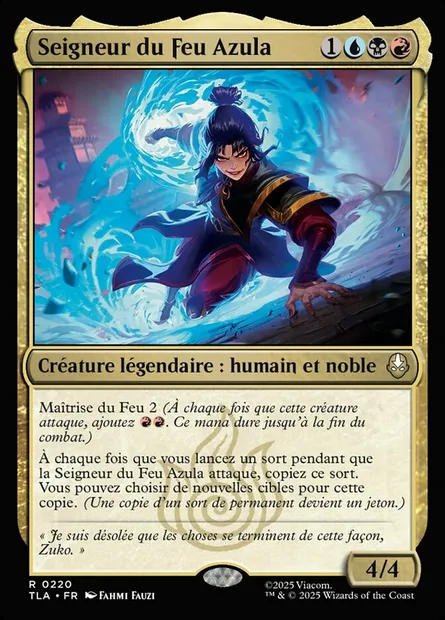 Seigneur du Feu Azula, carte Magic TLA 220 — extension Avatar: The Last Airbender