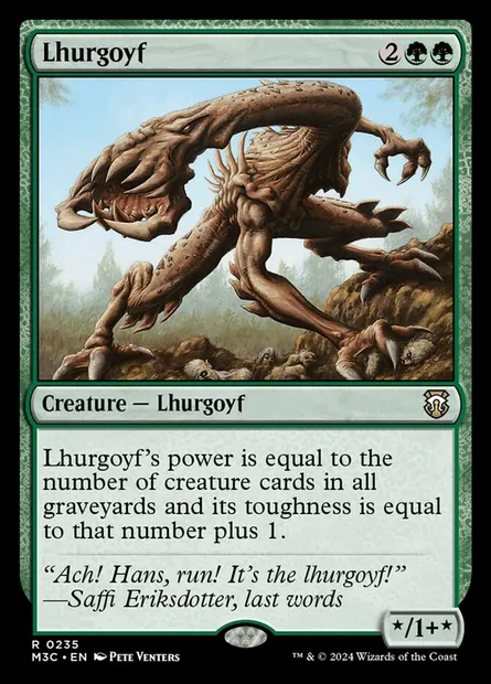 Lhurgoyf, Magic card M3C 235 — Modern Horizons 3 Commander set