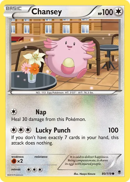 Chansey, Pokémon card PHF 80 — Phantom Forces set