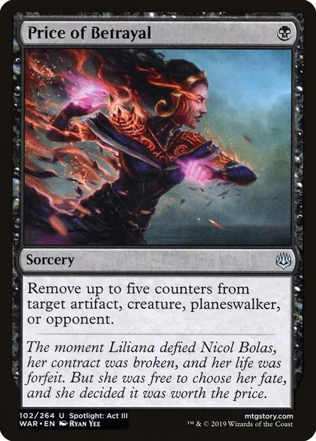 Price of Betrayal, Magic card WAR 102 — War of the Spark set