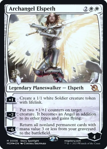 Archangel Elspeth, Magic card PMOM 6s — March of the Machine Promos set