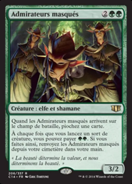 Admirateurs masqués, carte Magic C14 206 — extension Commander 2014