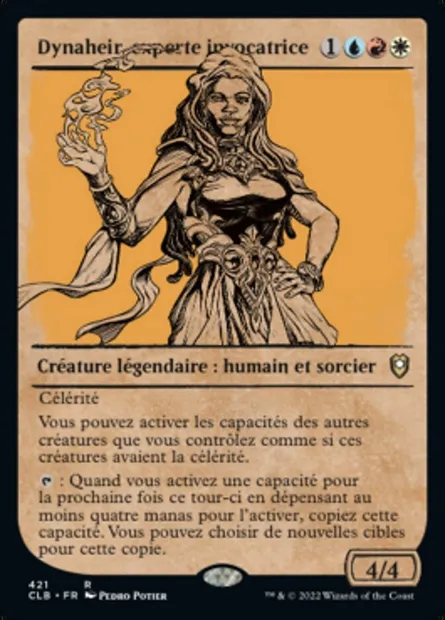 Dynaheir, experte invocatrice, carte Magic CLB 421 — extension Commander Légendes : la bataille de la Porte de Baldur