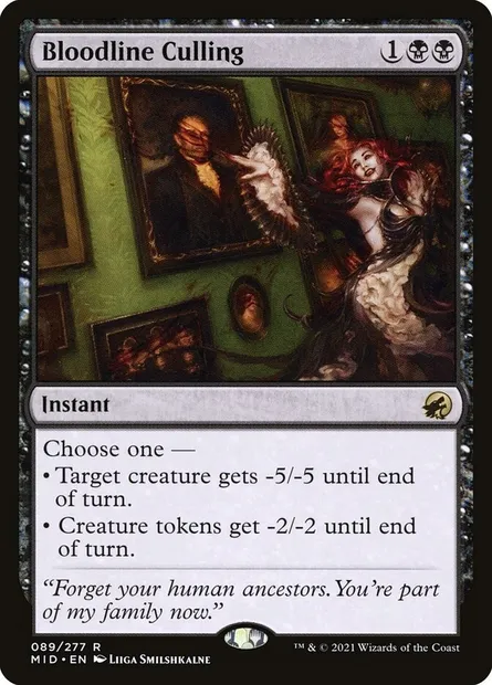 Bloodline Culling, Magic card MID 89 — Innistrad: Midnight Hunt set