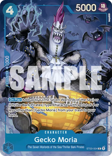 Gecko Moria, carte One Piece ST03-004 — extension The Seven Warlords of the Sea