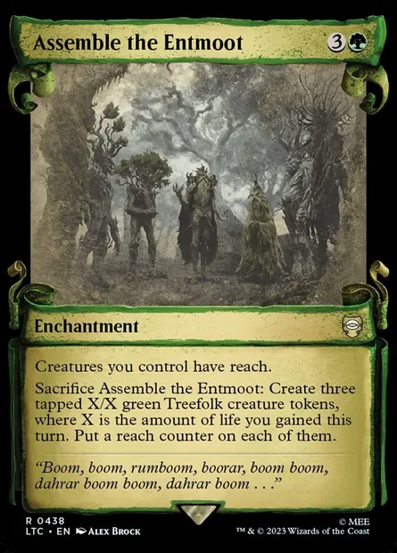 Assemble the Entmoot, Magic card LTC 438 — Tales of Middle-earth Commander set