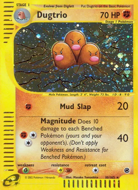 Dugtrio, Pokémon card EX 10 — Expedition Base Set set