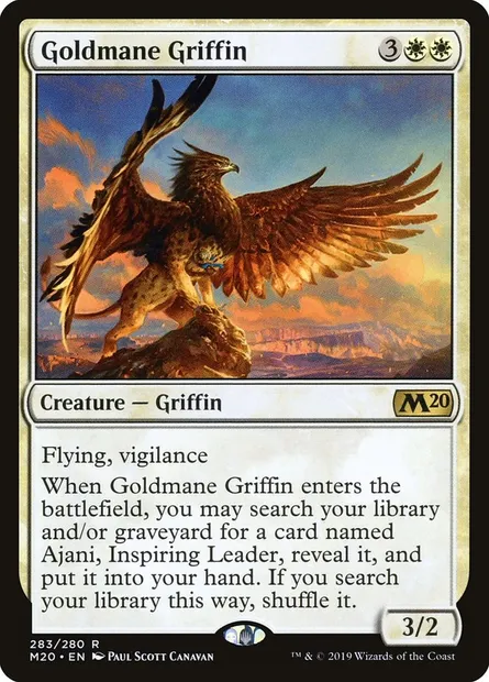 Goldmane Griffin, Magic card M20 283 — Core Set 2020 set