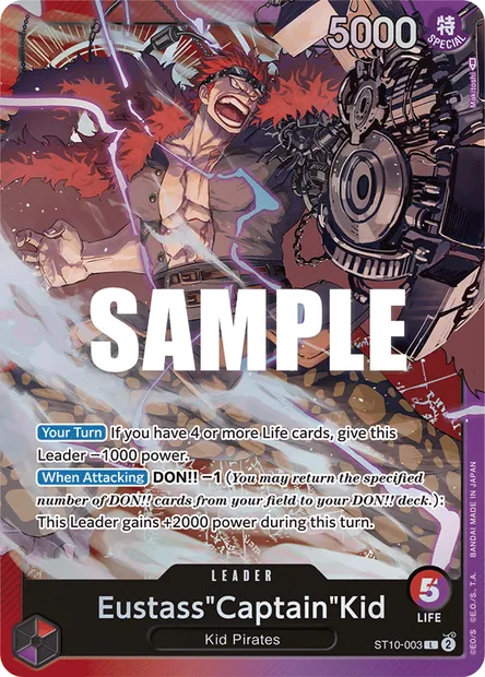 Eustass "Captain" Kidd, carte One Piece ST10-003 — extension The Three Captains