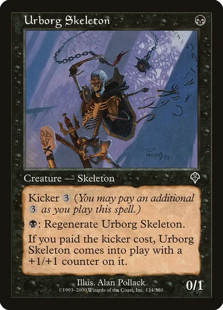 Urborg Skeleton, Magic card INV 134 — Invasion set