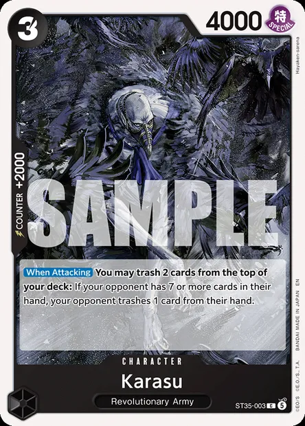Karasu, One Piece card ST35-003 — RED/BLACK Sabo set