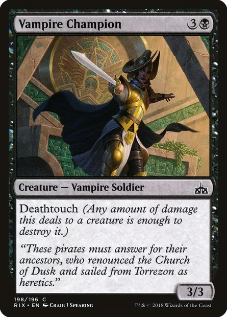 Vampire Champion, Magic card RIX 198 — Rivals of Ixalan set