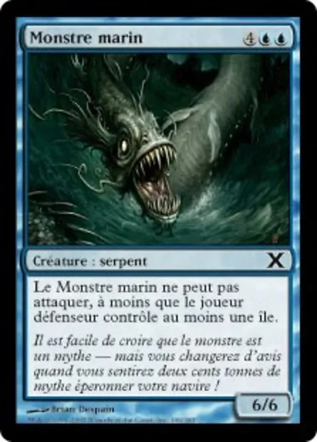 Monstre marin, carte Magic 10E 106 — extension Dixième édition