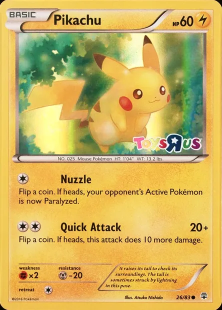 Pikachu, carte Pokémon RET 026 — extension Retail Exclusive Promos