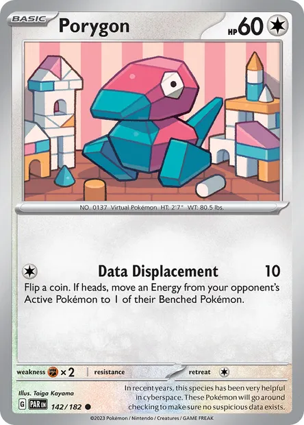 Porygon, Pokémon card PAR 142 — Paradox Rift set