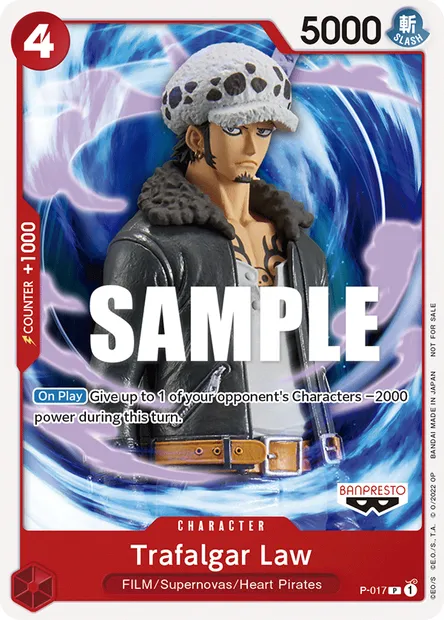 Trafalgar Law, carte One Piece P-017 — extension Carte promo