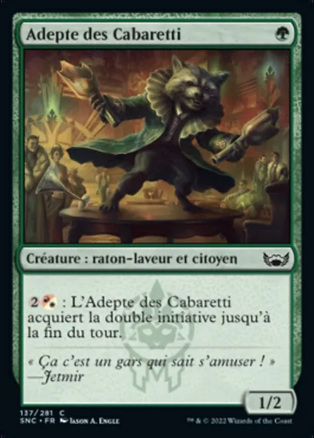 Adepte des Cabaretti, carte Magic SNC 137 — extension Les rues de la Nouvelle-Capenna