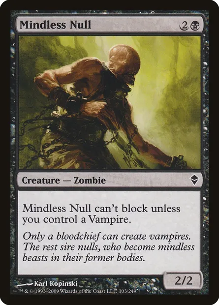 Mindless Null, Magic card ZEN 103 — Zendikar set