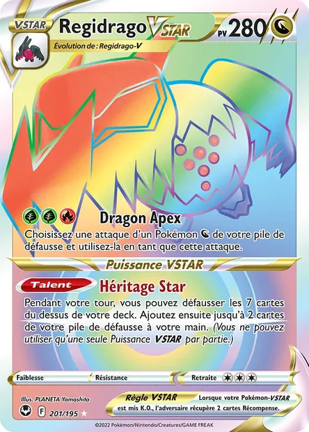 Regidrago VSTAR, carte Pokémon SIT 201 — extension Tempête Argentée