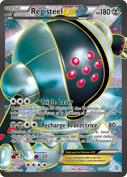 Registeel-EX, carte Pokémon DRX 122 — extension Dragons Éxaltés