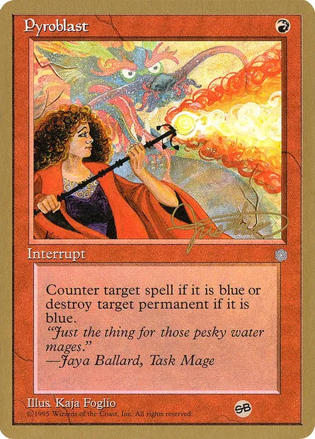 Pyroblast, Magic card PTC mj213sb — Pro Tour Collector Set set